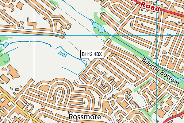 BH12 4BX map - OS VectorMap District (Ordnance Survey) BH12 4BX map - OS VectorMap District (Ordnance Survey)