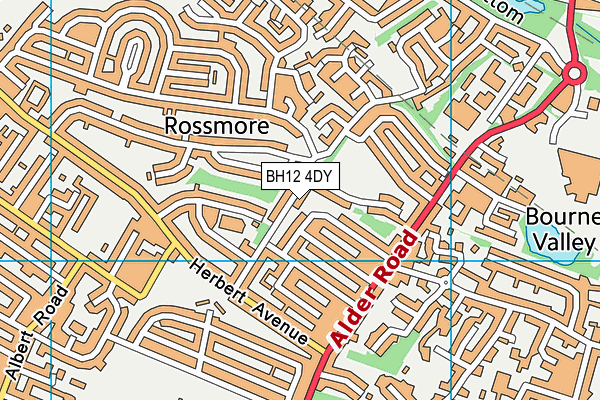 BH12 4DY map - OS VectorMap District (Ordnance Survey)