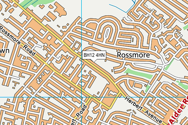 BH12 4HN map - OS VectorMap District (Ordnance Survey) BH12 4HN map - OS VectorMap District (Ordnance Survey)