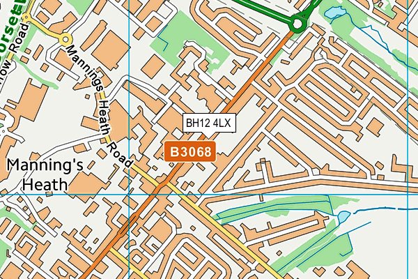 BH12 4LX map - OS VectorMap District (Ordnance Survey) BH12 4LX map - OS VectorMap District (Ordnance Survey)