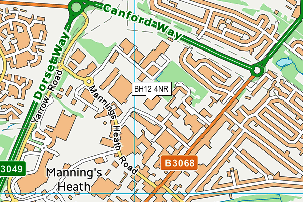 BH12 4NR map - OS VectorMap District (Ordnance Survey) BH12 4NR map - OS VectorMap District (Ordnance Survey)