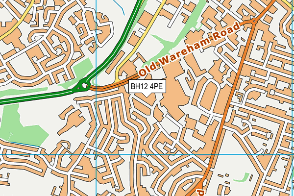 BH12 4PE map - OS VectorMap District (Ordnance Survey) BH12 4PE map - OS VectorMap District (Ordnance Survey)