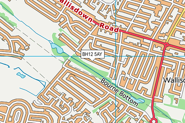 BH12 5AY map - OS VectorMap District (Ordnance Survey)