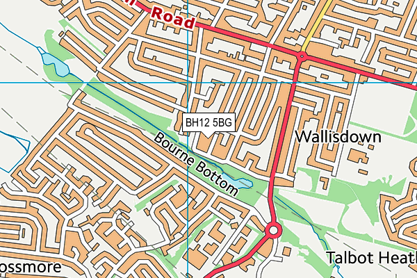 BH12 5BG map - OS VectorMap District (Ordnance Survey) BH12 5BG map - OS VectorMap District (Ordnance Survey)