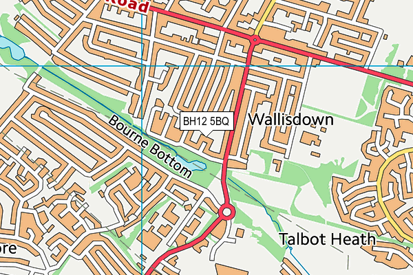 BH12 5BQ map - OS VectorMap District (Ordnance Survey) BH12 5BQ map - OS VectorMap District (Ordnance Survey)