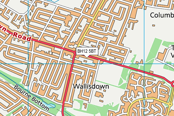 BH12 5BT map - OS VectorMap District (Ordnance Survey) BH12 5BT map - OS VectorMap District (Ordnance Survey)