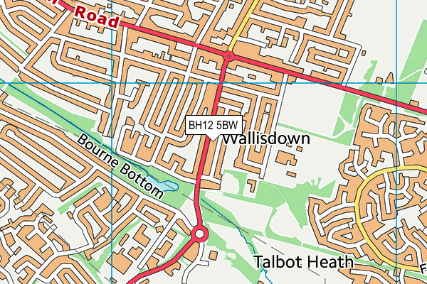 BH12 5BW map - OS VectorMap District (Ordnance Survey) BH12 5BW map - OS VectorMap District (Ordnance Survey)