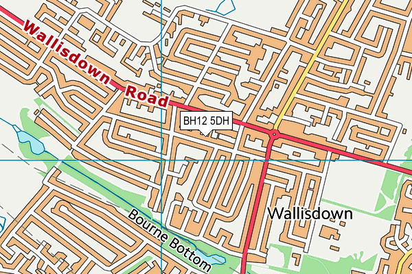 BH12 5DH map - OS VectorMap District (Ordnance Survey)