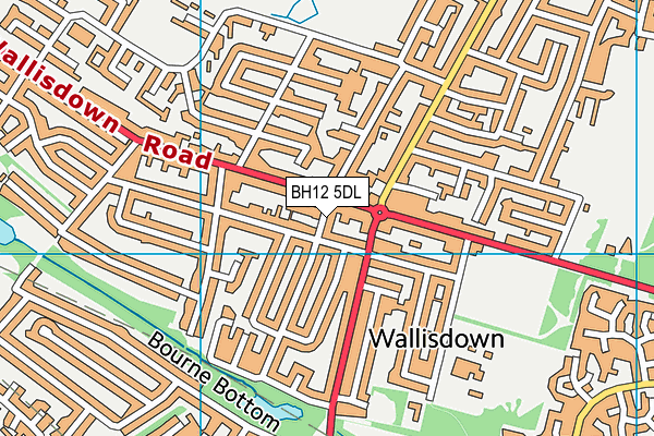 BH12 5DL map - OS VectorMap District (Ordnance Survey) BH12 5DL map - OS VectorMap District (Ordnance Survey)