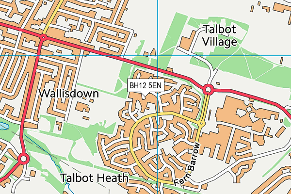 BH12 5EN map - OS VectorMap District (Ordnance Survey)