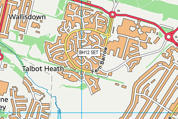 BH12 5ET map - OS VectorMap District (Ordnance Survey) BH12 5ET map - OS VectorMap District (Ordnance Survey)