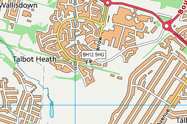 BH12 5HG map - OS VectorMap District (Ordnance Survey) BH12 5HG map - OS VectorMap District (Ordnance Survey)