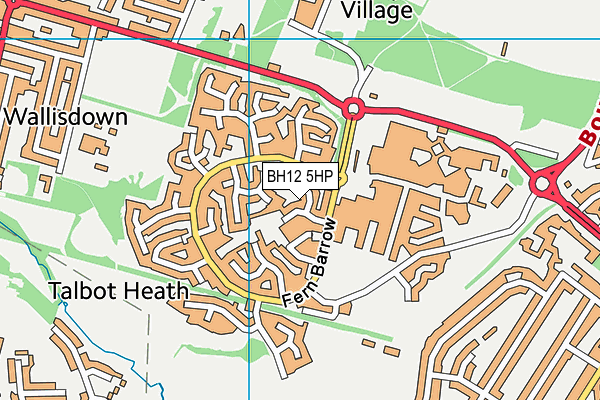 BH12 5HP map - OS VectorMap District (Ordnance Survey) BH12 5HP map - OS VectorMap District (Ordnance Survey)
