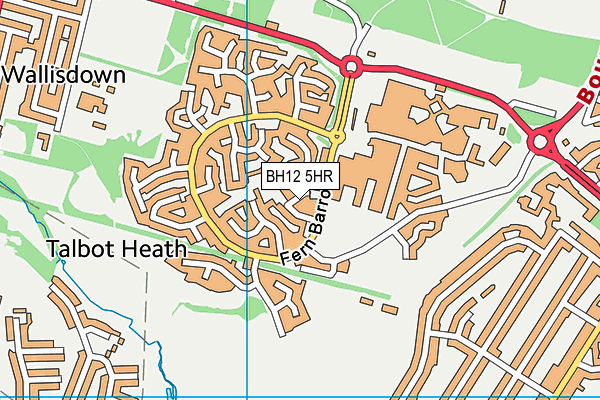 BH12 5HR map - OS VectorMap District (Ordnance Survey) BH12 5HR map - OS VectorMap District (Ordnance Survey)