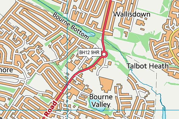 BH12 9HR map - OS VectorMap District (Ordnance Survey) BH12 9HR map - OS VectorMap District (Ordnance Survey)