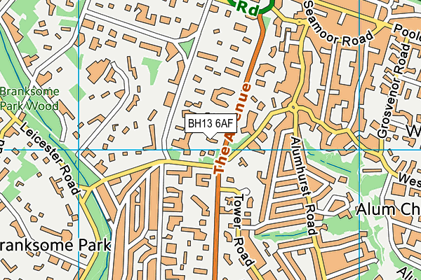BH13 6AF map - OS VectorMap District (Ordnance Survey) BH13 6AF map - OS VectorMap District (Ordnance Survey)