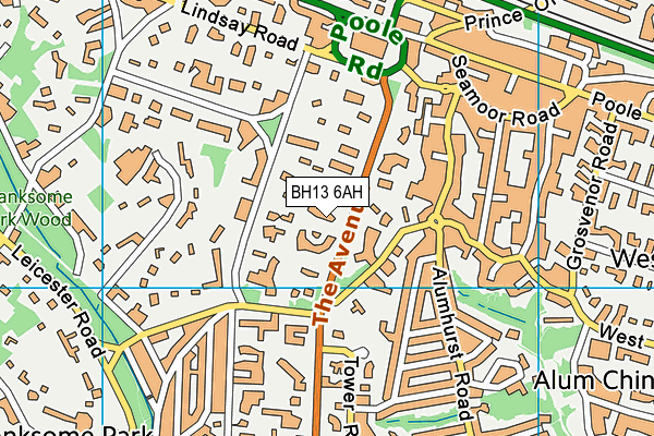 BH13 6AH map - OS VectorMap District (Ordnance Survey) BH13 6AH map - OS VectorMap District (Ordnance Survey)