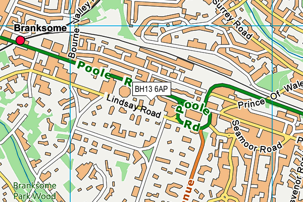 BH13 6AP map - OS VectorMap District (Ordnance Survey) BH13 6AP map - OS VectorMap District (Ordnance Survey)