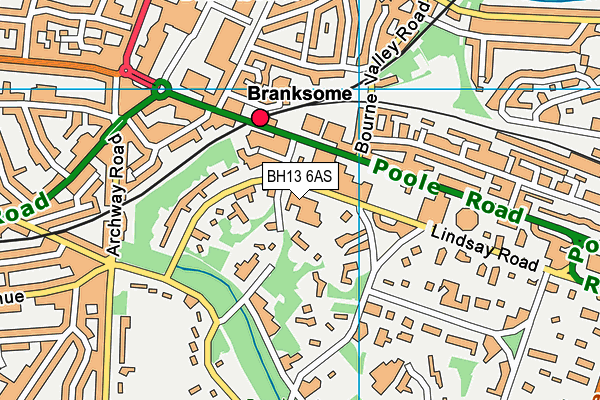 BH13 6AS map - OS VectorMap District (Ordnance Survey) BH13 6AS map - OS VectorMap District (Ordnance Survey)