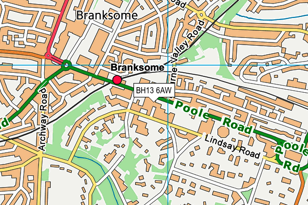 BH13 6AW map - OS VectorMap District (Ordnance Survey) BH13 6AW map - OS VectorMap District (Ordnance Survey)