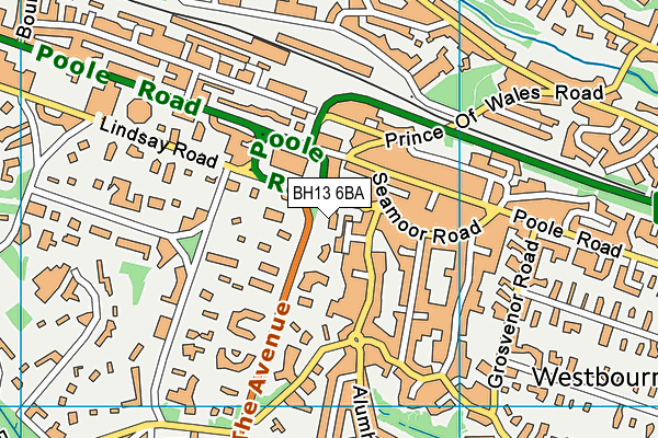 BH13 6BA map - OS VectorMap District (Ordnance Survey) BH13 6BA map - OS VectorMap District (Ordnance Survey)