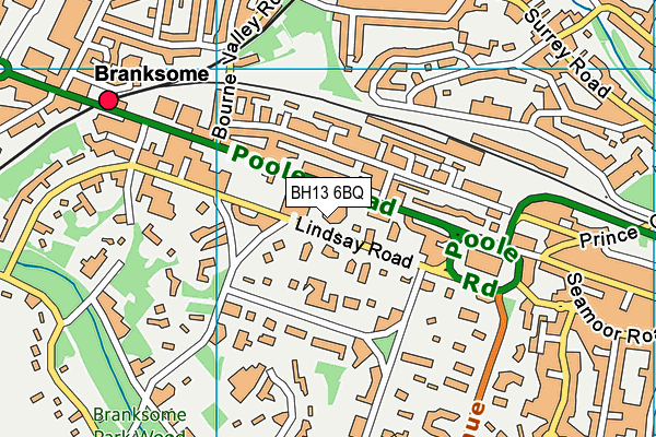 BH13 6BQ map - OS VectorMap District (Ordnance Survey) BH13 6BQ map - OS VectorMap District (Ordnance Survey)