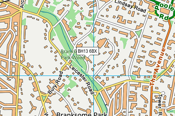 BH13 6BX map - OS VectorMap District (Ordnance Survey) BH13 6BX map - OS VectorMap District (Ordnance Survey)