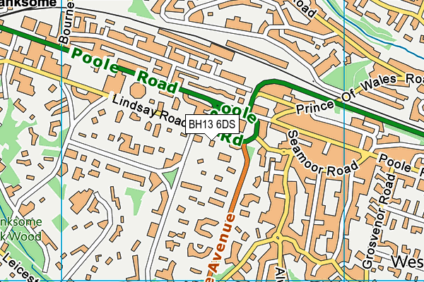 BH13 6DS map - OS VectorMap District (Ordnance Survey) BH13 6DS map - OS VectorMap District (Ordnance Survey)