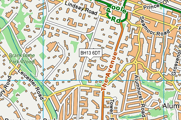 BH13 6DT map - OS VectorMap District (Ordnance Survey) BH13 6DT map - OS VectorMap District (Ordnance Survey)