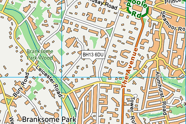 BH13 6DU map - OS VectorMap District (Ordnance Survey) BH13 6DU map - OS VectorMap District (Ordnance Survey)