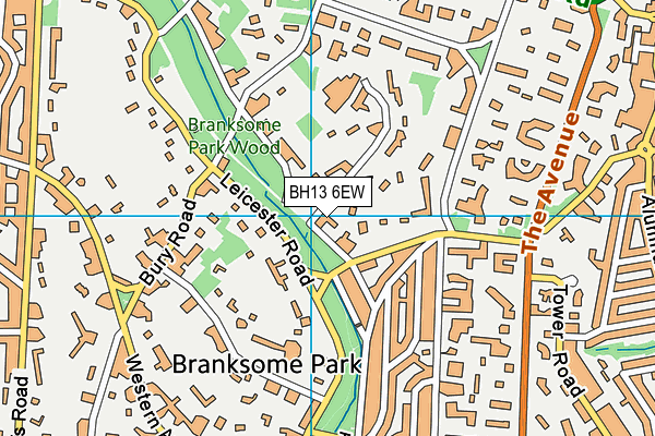 BH13 6EW map - OS VectorMap District (Ordnance Survey) BH13 6EW map - OS VectorMap District (Ordnance Survey)