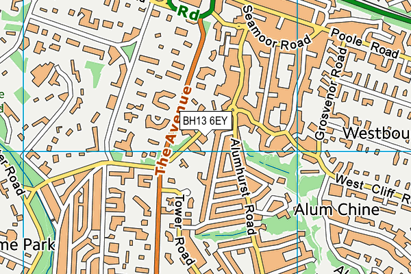 BH13 6EY map - OS VectorMap District (Ordnance Survey) BH13 6EY map - OS VectorMap District (Ordnance Survey)