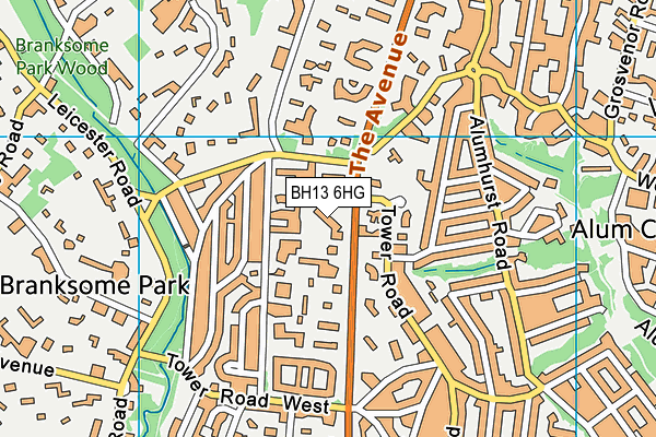 BH13 6HG map - OS VectorMap District (Ordnance Survey) BH13 6HG map - OS VectorMap District (Ordnance Survey)