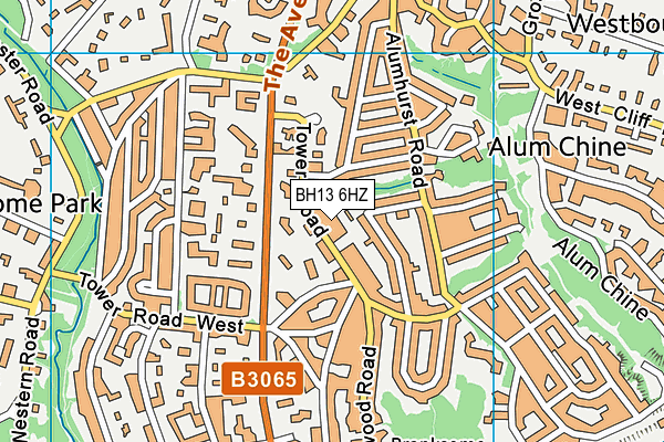 BH13 6HZ map - OS VectorMap District (Ordnance Survey) BH13 6HZ map - OS VectorMap District (Ordnance Survey)