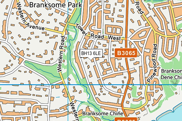BH13 6LE map - OS VectorMap District (Ordnance Survey) BH13 6LE map - OS VectorMap District (Ordnance Survey)
