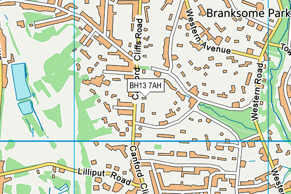BH13 7AH map - OS VectorMap District (Ordnance Survey) BH13 7AH map - OS VectorMap District (Ordnance Survey)