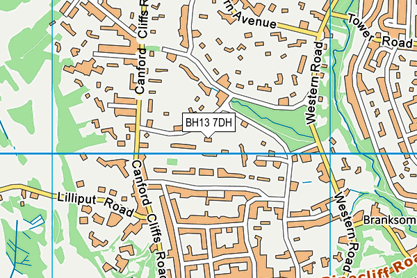 BH13 7DH map - OS VectorMap District (Ordnance Survey) BH13 7DH map - OS VectorMap District (Ordnance Survey)