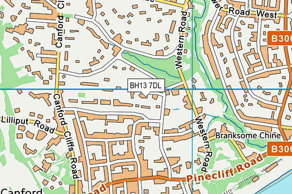 BH13 7DL map - OS VectorMap District (Ordnance Survey) BH13 7DL map - OS VectorMap District (Ordnance Survey)