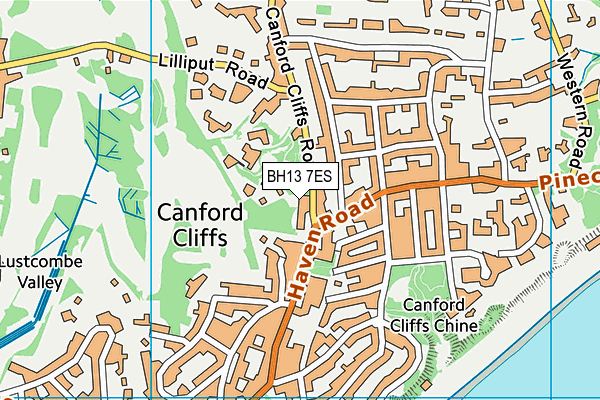 BH13 7ES map - OS VectorMap District (Ordnance Survey) BH13 7ES map - OS VectorMap District (Ordnance Survey)