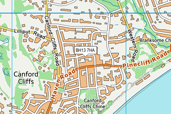 BH13 7HA map - OS VectorMap District (Ordnance Survey) BH13 7HA map - OS VectorMap District (Ordnance Survey)