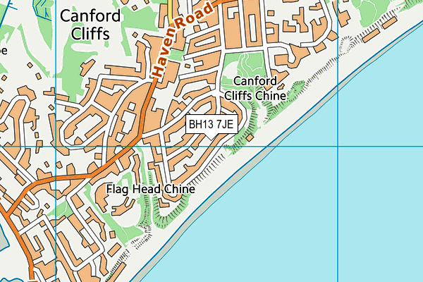 BH13 7JE map - OS VectorMap District (Ordnance Survey) BH13 7JE map - OS VectorMap District (Ordnance Survey)