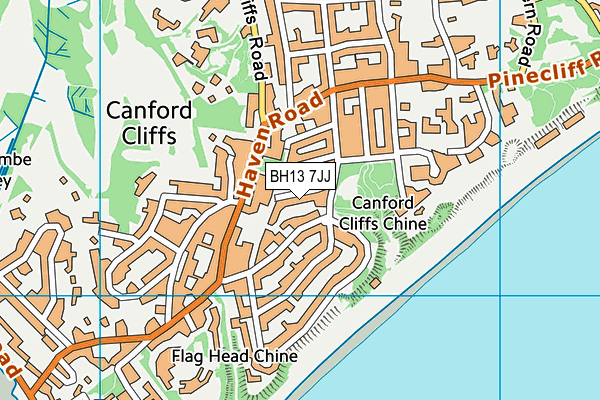 BH13 7JJ map - OS VectorMap District (Ordnance Survey) BH13 7JJ map - OS VectorMap District (Ordnance Survey)