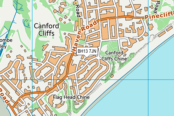 BH13 7JN map - OS VectorMap District (Ordnance Survey)