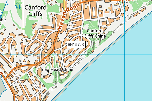 BH13 7JR map - OS VectorMap District (Ordnance Survey)
