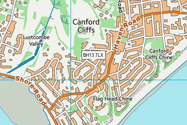 BH13 7LX map - OS VectorMap District (Ordnance Survey) BH13 7LX map - OS VectorMap District (Ordnance Survey)