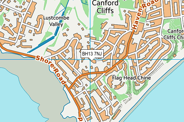 BH13 7NJ map - OS VectorMap District (Ordnance Survey) BH13 7NJ map - OS VectorMap District (Ordnance Survey)