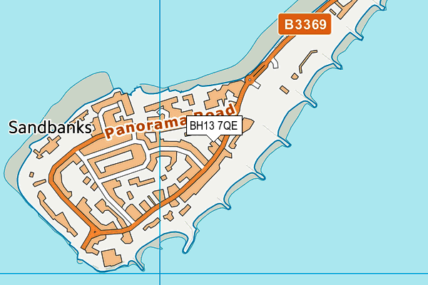 BH13 7QE map - OS VectorMap District (Ordnance Survey)