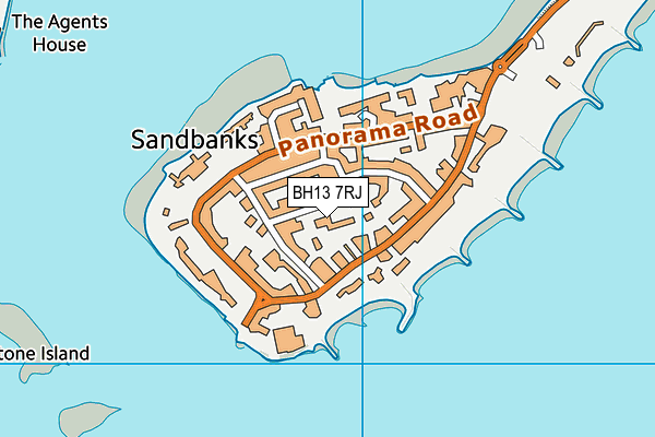 BH13 7RJ map - OS VectorMap District (Ordnance Survey)