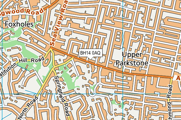 BH14 0AQ map - OS VectorMap District (Ordnance Survey) BH14 0AQ map - OS VectorMap District (Ordnance Survey)