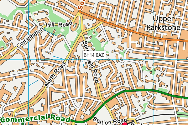 BH14 0AZ map - OS VectorMap District (Ordnance Survey) BH14 0AZ map - OS VectorMap District (Ordnance Survey)
